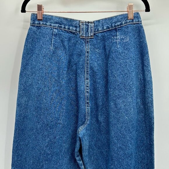 Chic Vintage 1980's Ultra High-Rise Pleated Relaxed Fit USA Made Jeans Size 26 - Picture 3 of 6